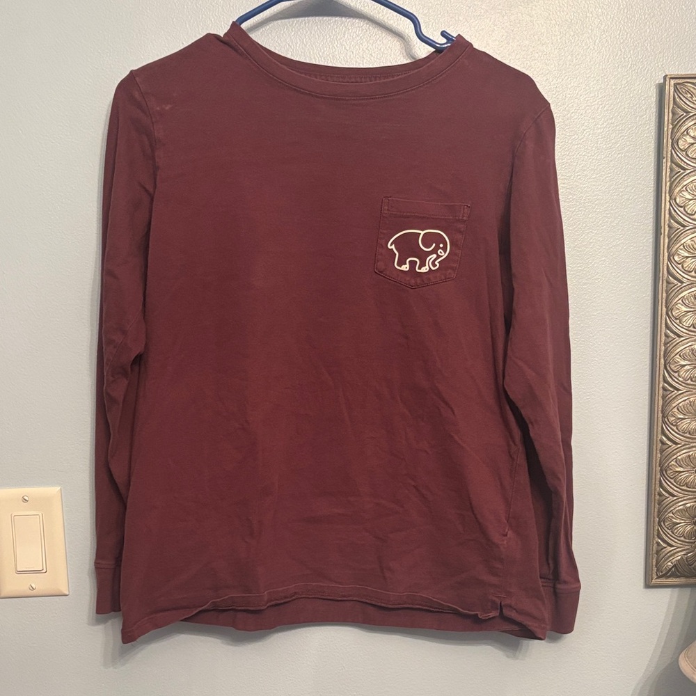 Ivory Ella Maroon Long Sleeve Tee